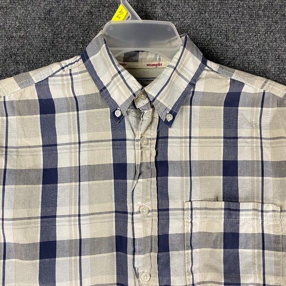 Timber Creek by Wrangler Button Down Shirt Medium Men's Short Sleeve 100% Cotton - Picture 2 of 7